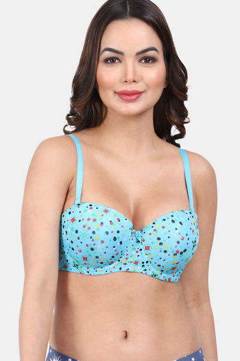 Buy Amour Secret Padded Wired Demi Coverage T-Shirt Bra - Light Blue
